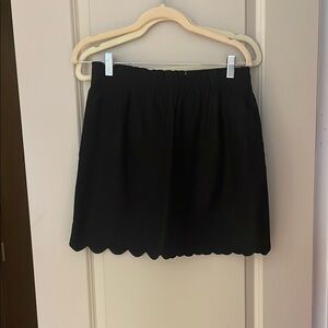 Black Scallop Skirt. J. Crew. Size 6